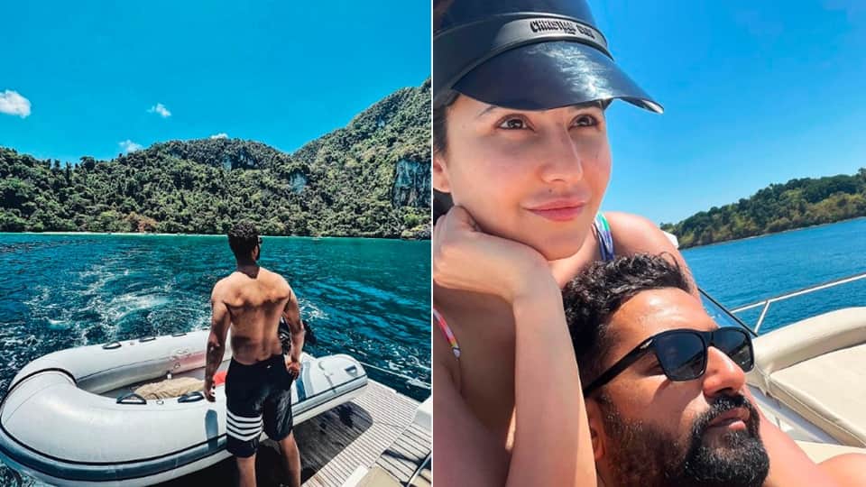 vicky kaushal shares photos with katrina kaif from no wifi vacation fans asked question