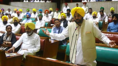 पंजाब विधानसभा में बोलते भगवंत मान।