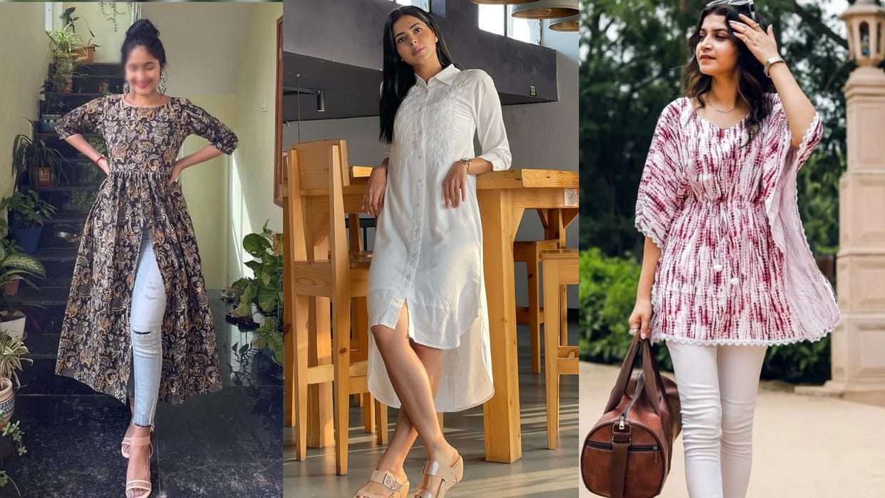 Summer Fashion Tips Stylish Long Kurti Design With Jeans