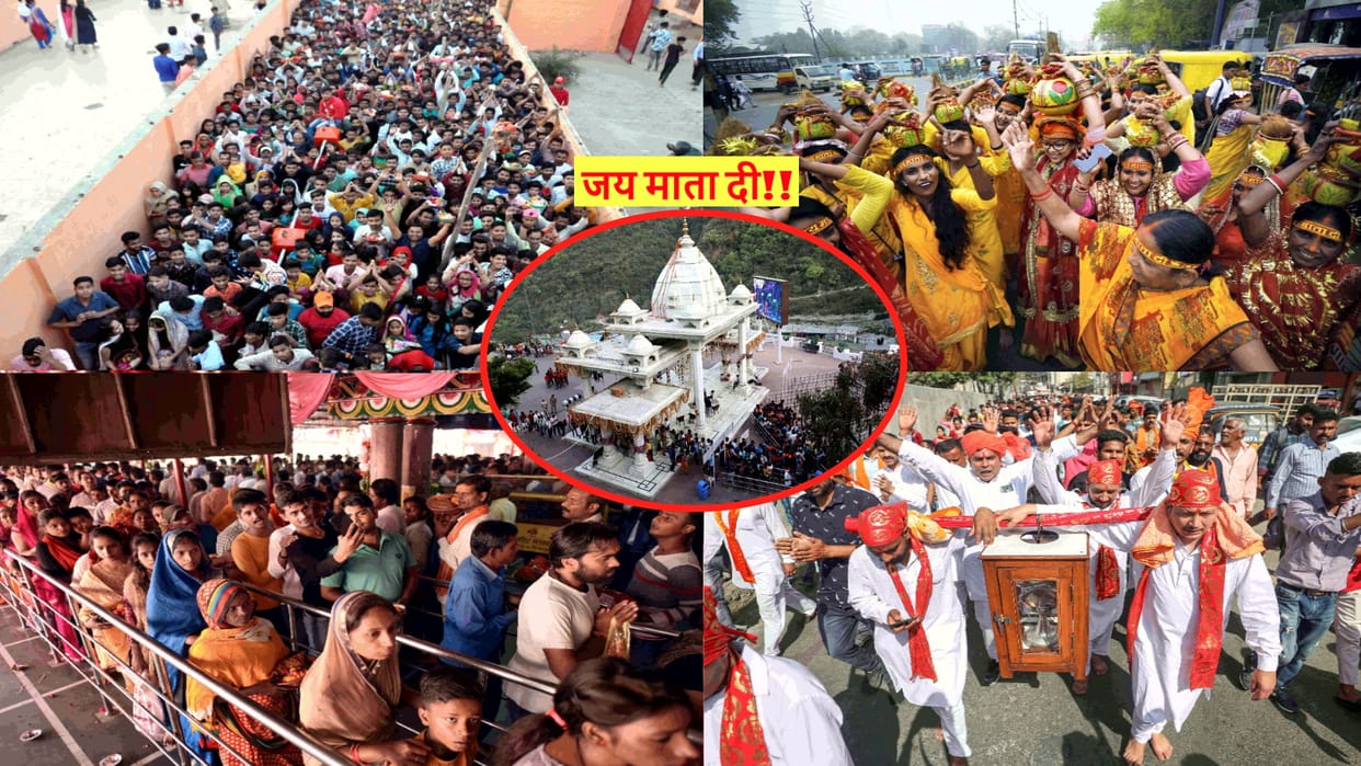 Navratri 2022 see photos from various cities temples thousands of devotees reach for prayer