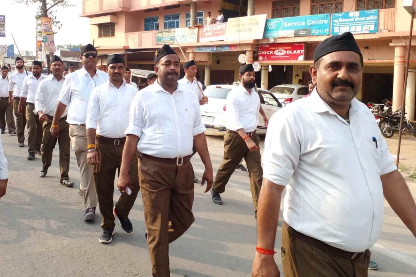 Rashtriya Swayamsevak Sangh did path movement on Nav Samvatsar