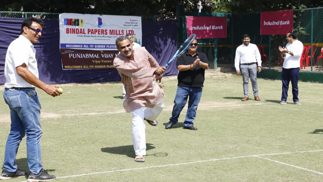 Union Minister Sanjeev Baliyan inaugurated lawn tennis competition in Muzaffarnagar