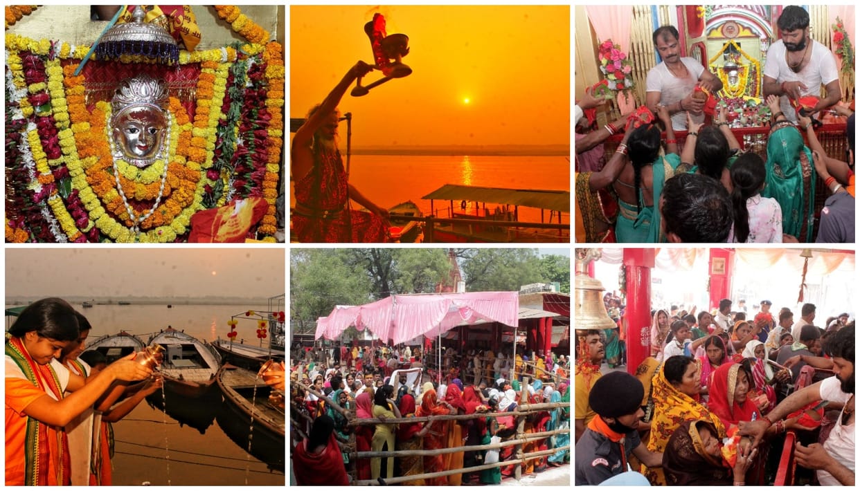 Chaitra Navratri 2022 first day in varanasi city of Shiva engrossed in worship of maa durga see photos