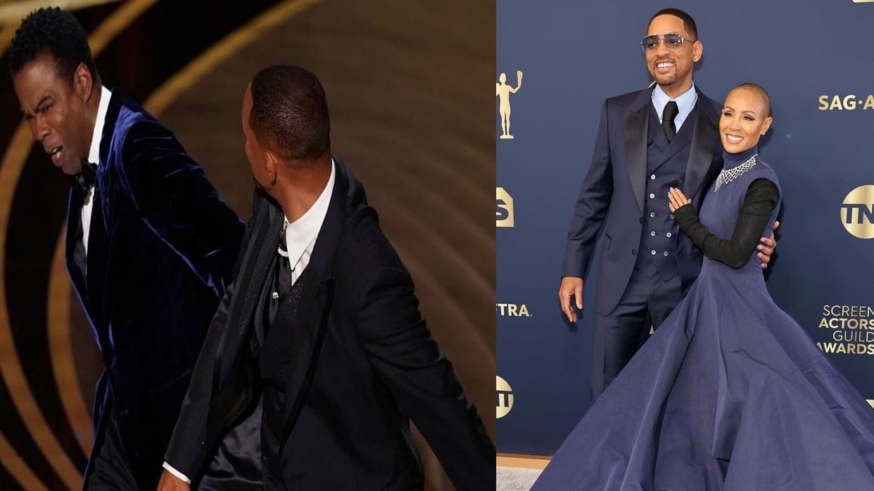 Oscar 2022 Will Smith Slapped Chris Rock For Wife Jada Pinkett Smith Bald Due To Alopecia