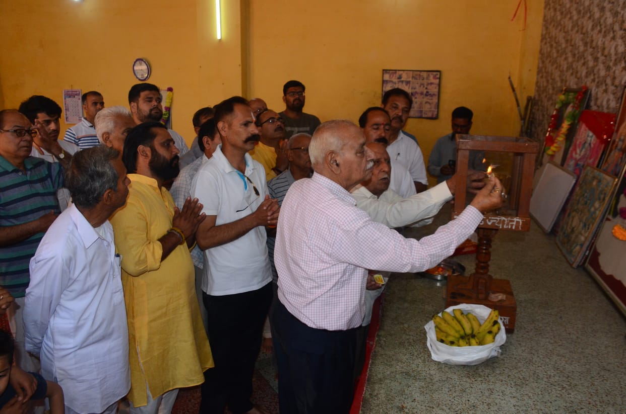 Akhand lamp lit with hymns of Lord Rama