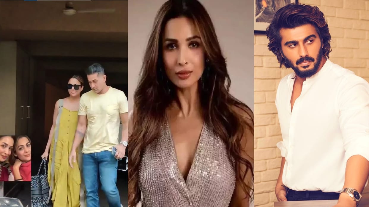 Arjun Kapoor and sister Amrita Arora visit Malaika after car accident