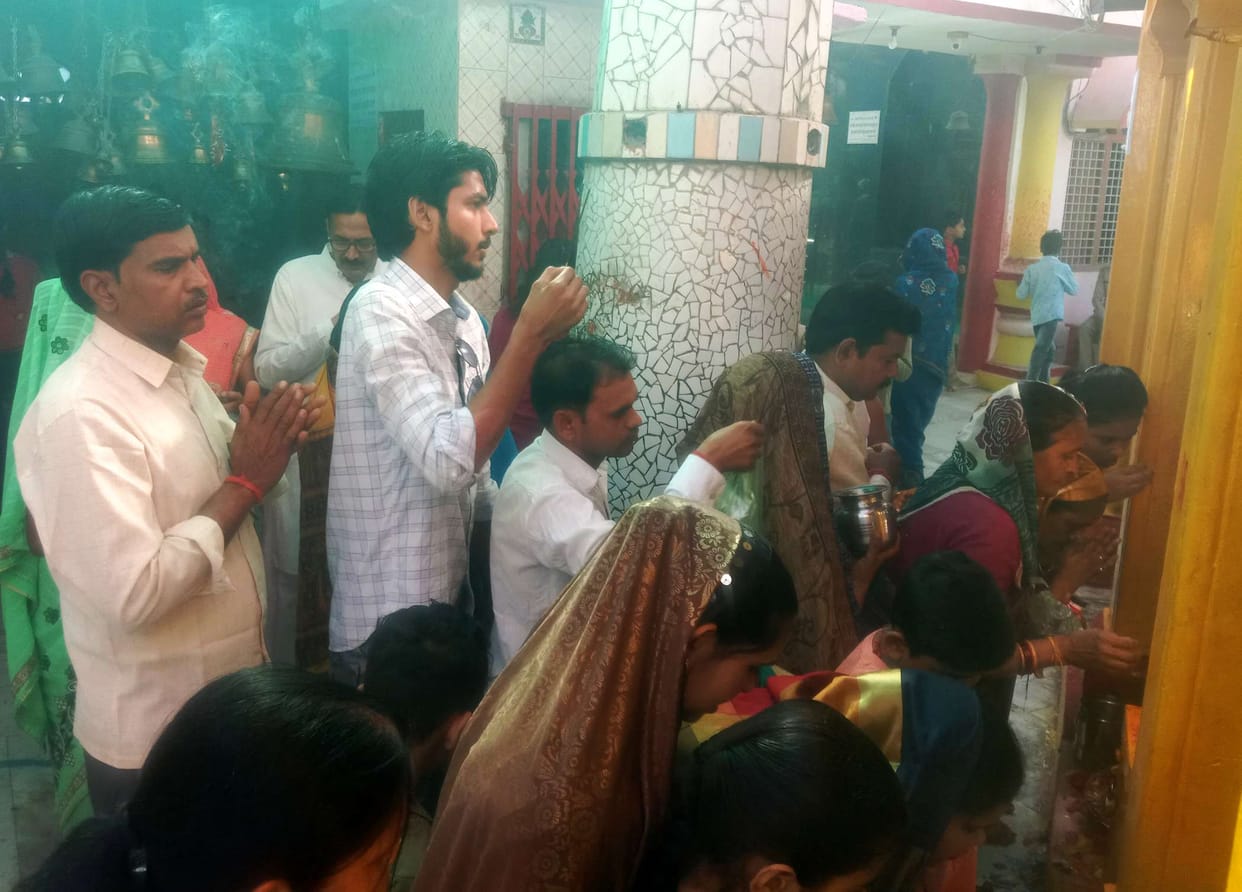 Devotees sought happiness by worshiping Mother Brahmacharini