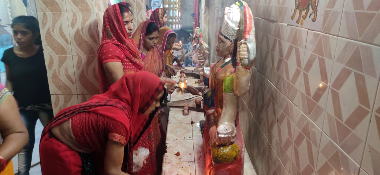 Crowd gathered in Devi temples, chants of Maiya resonated