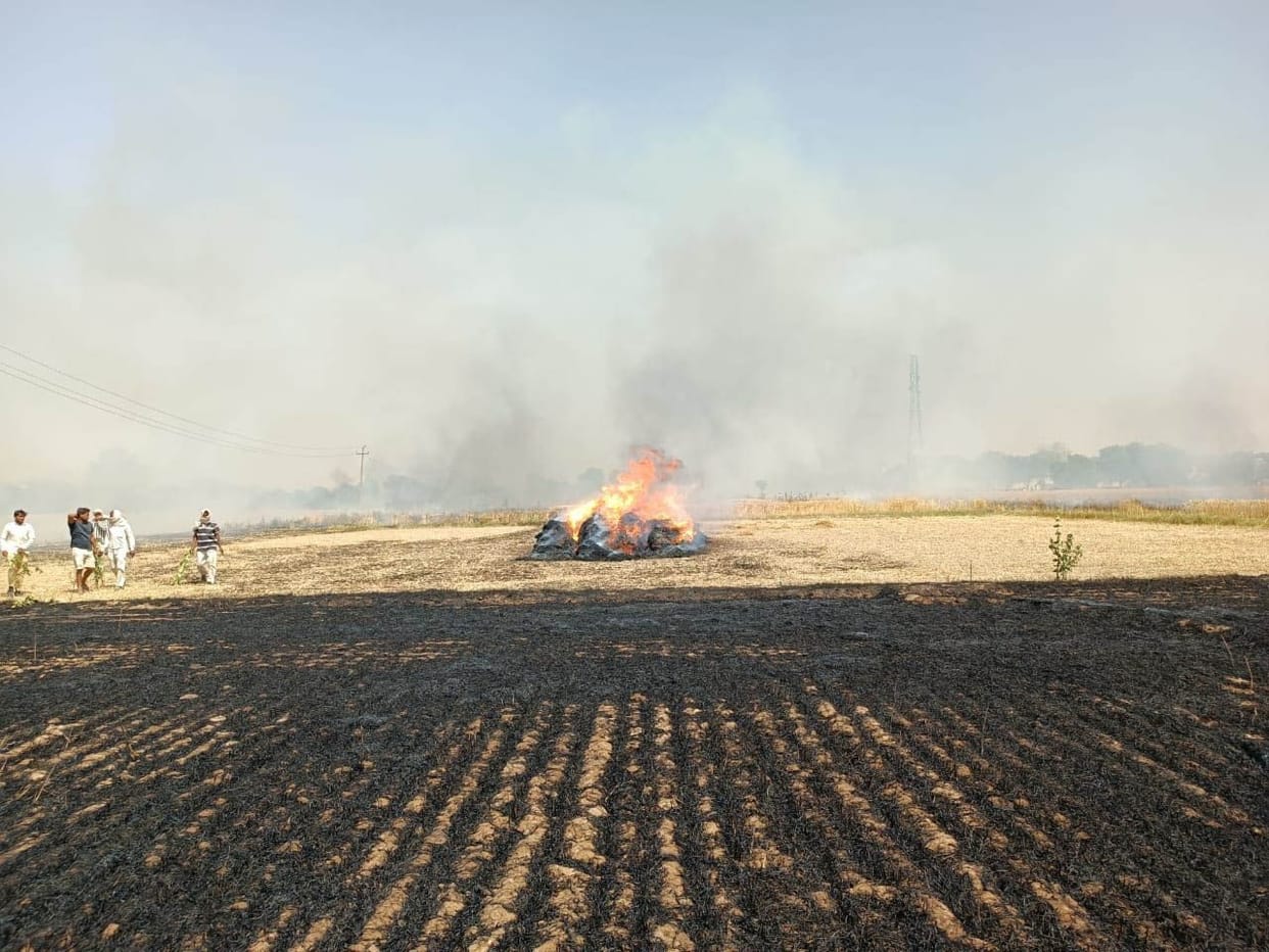 The crop kept burning... the fire brigade reached by crawling, the farmers fell after gasping