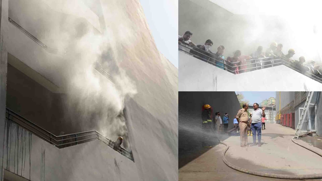 Massive fire broke out in Rave Moti Mall Kanpur