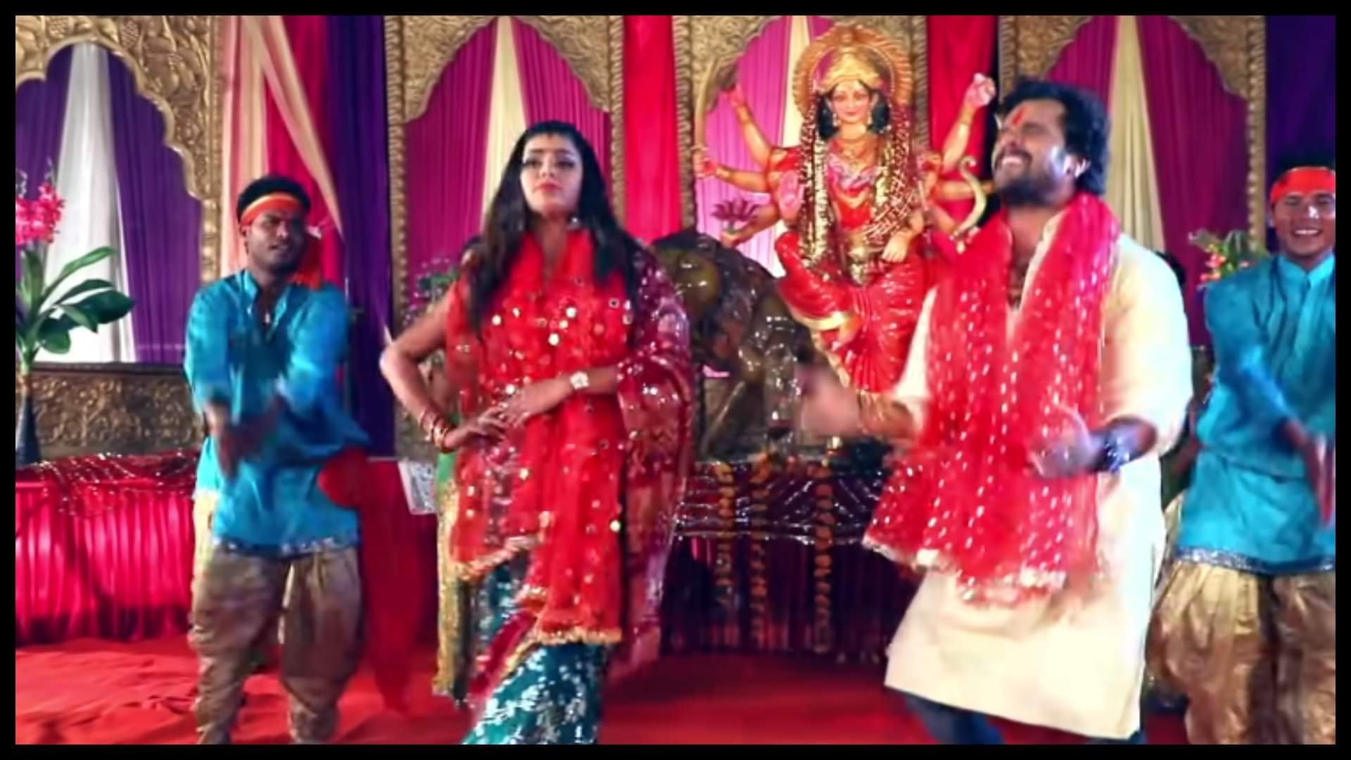 Bhojpuri singer Khesari lal yadav devi geet duara jagrata hoi video getting viral on social media