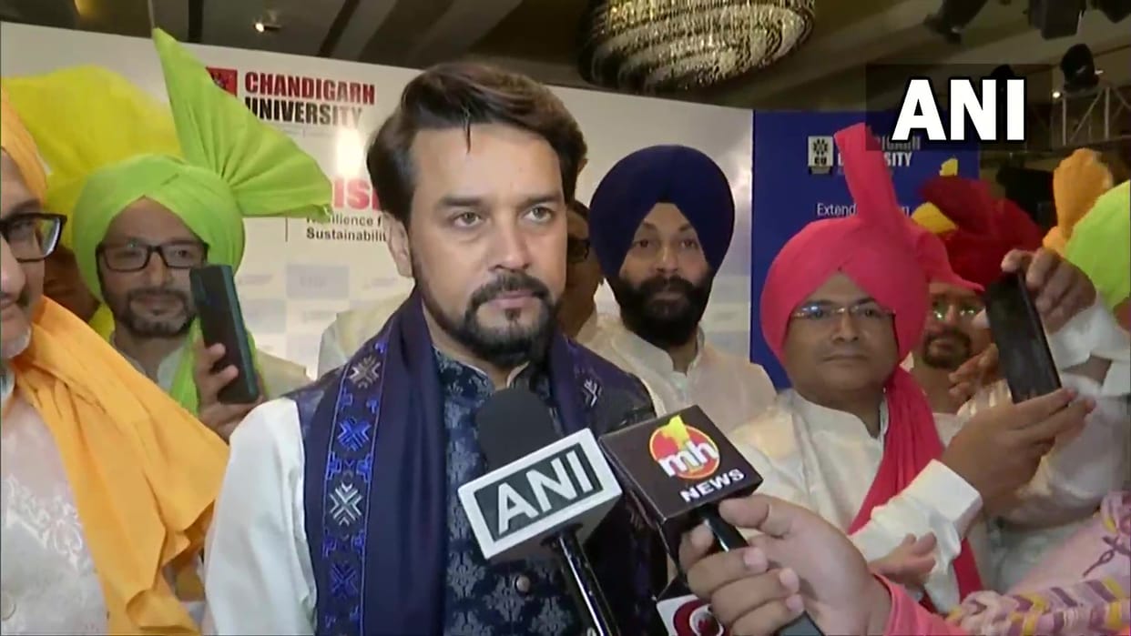Chandigarh: Attack of Union Minister Anurag Thakur - Sometimes with the help of media Kejriwal creates atmosphere nothing on the ground