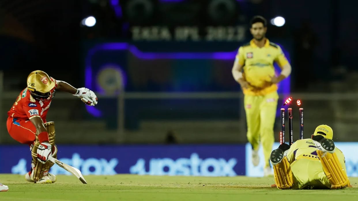 MS Dhoni showed great fitness against PBKS to run out Bhanuka Rajpakshe