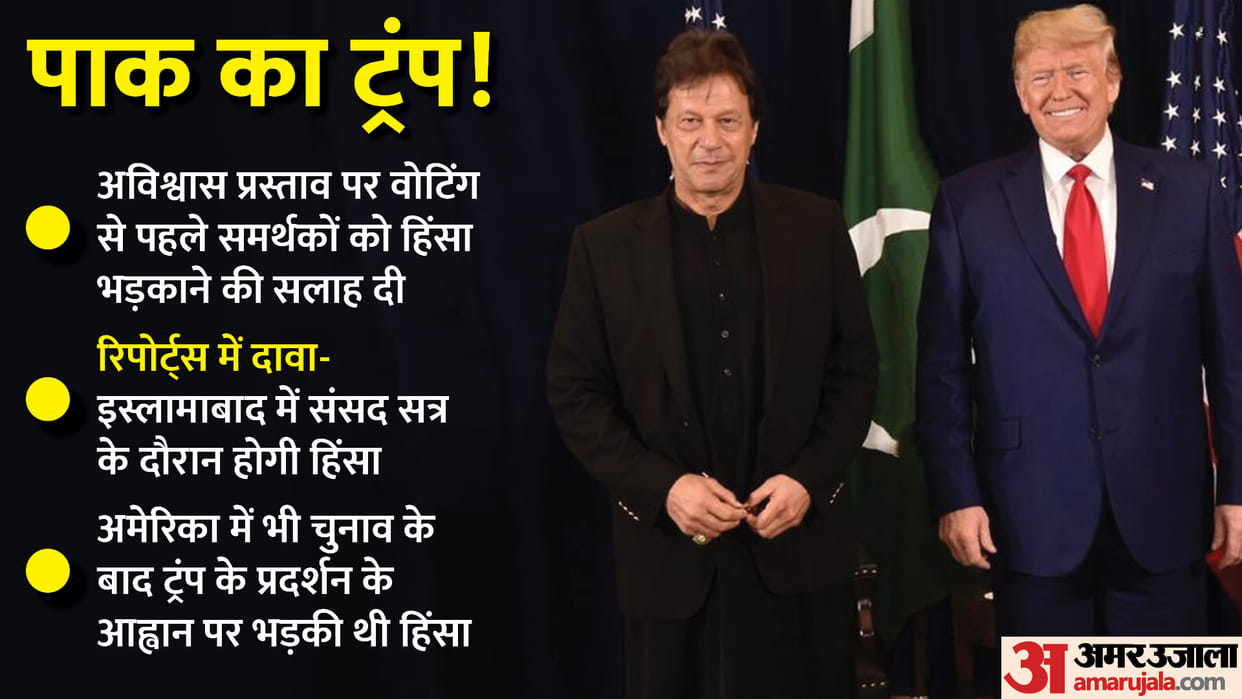 Pakistan No Confidence Motion against PM Imran Khan PTI planning Violent Protest Opposition beatdown claims report news in hindi