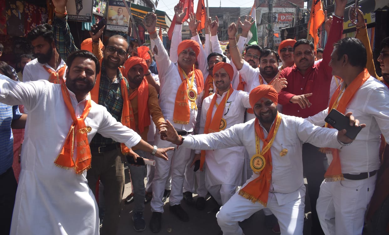 Huge procession taken out on Hindu New Year