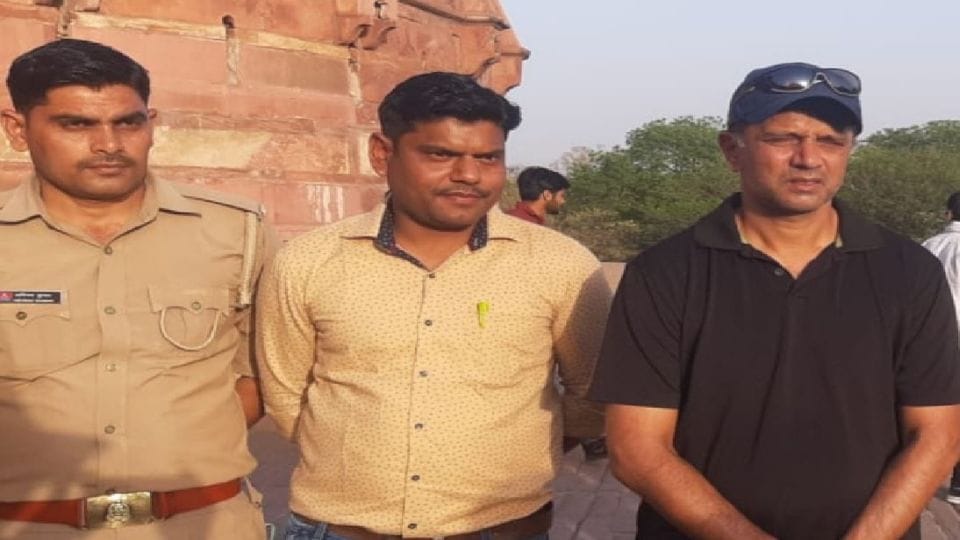 Indian cricket team coach Rahul Dravid visited the Taj Mahal with his family