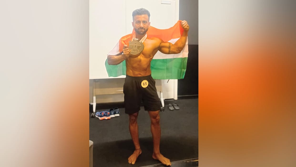 dalip wins three silver medal in international bodybuilding championship in Singapore