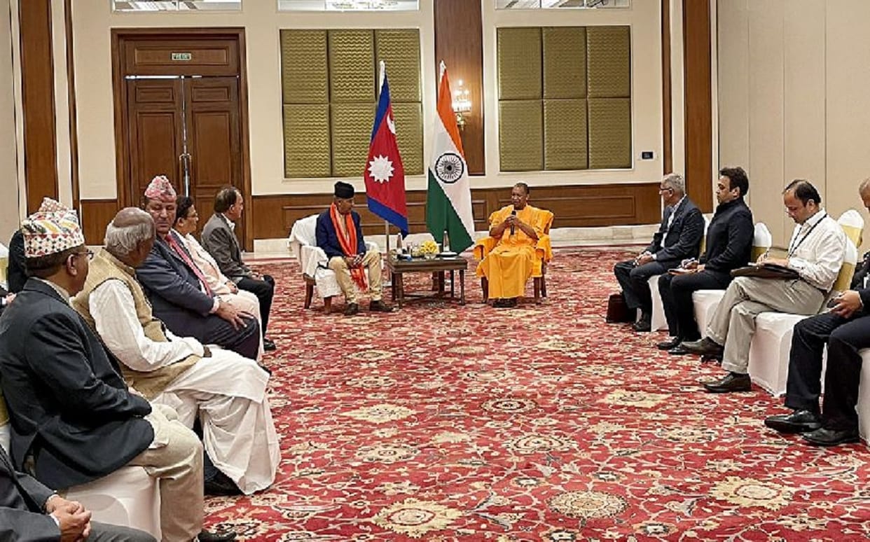 Nepal PM Sher Bahadur Deuba varanasi visit meeting with cm yogi adityanath Discussion on spiritual and cultural ties