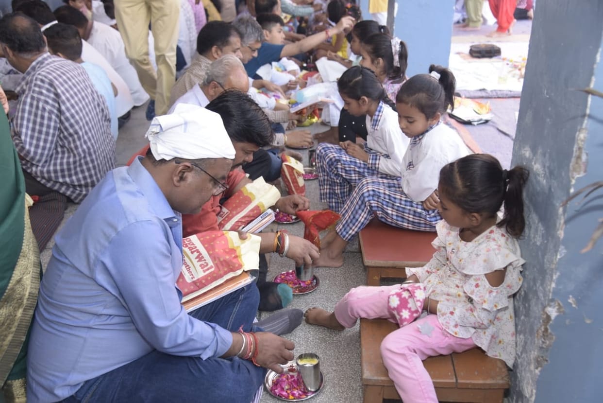 Worship of girls in school, Kurukshetra