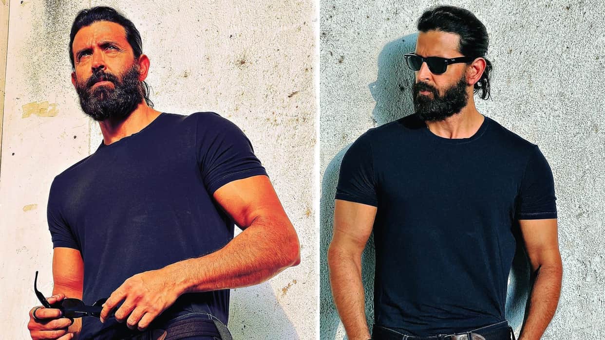 Hrithik Roshan Channels Inner Vedha in Latest Pics Rumored Girlfriend Saba Azad also commented