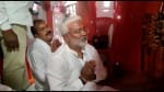 रक्तदंतिका माता मंदिर सैदनगर में मां की आराधना करते कैबिनेट मंत्री स्वतंत्र देव सिंह।