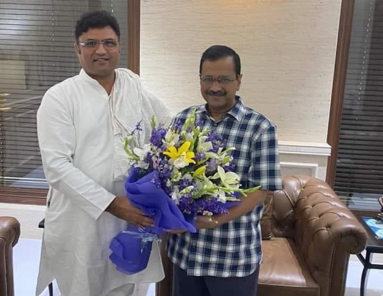 Haryana: former congress and TMC leader Ashok Tanwar joins Aam aadmi party