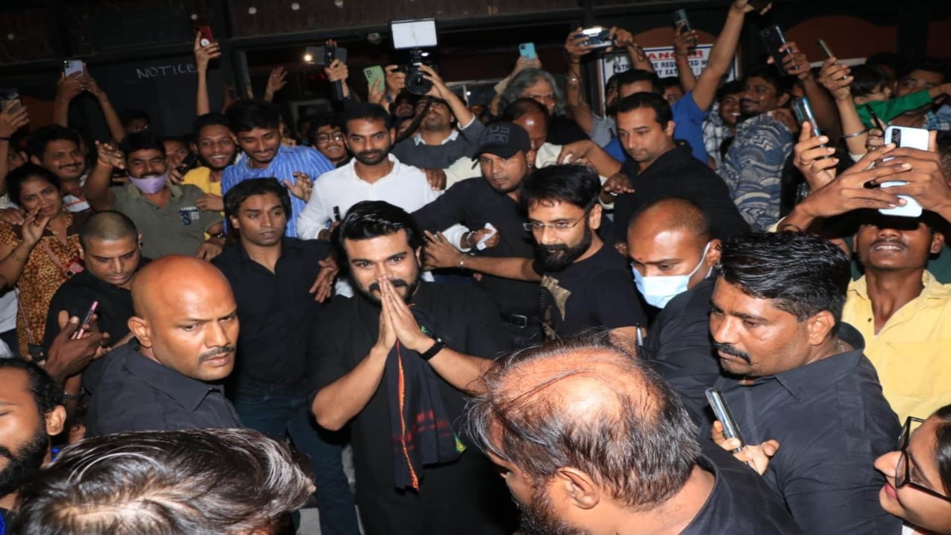 RRR: Ram Charan visited Gaitey theater in Bandra Mumbai discussed about the film to the fans