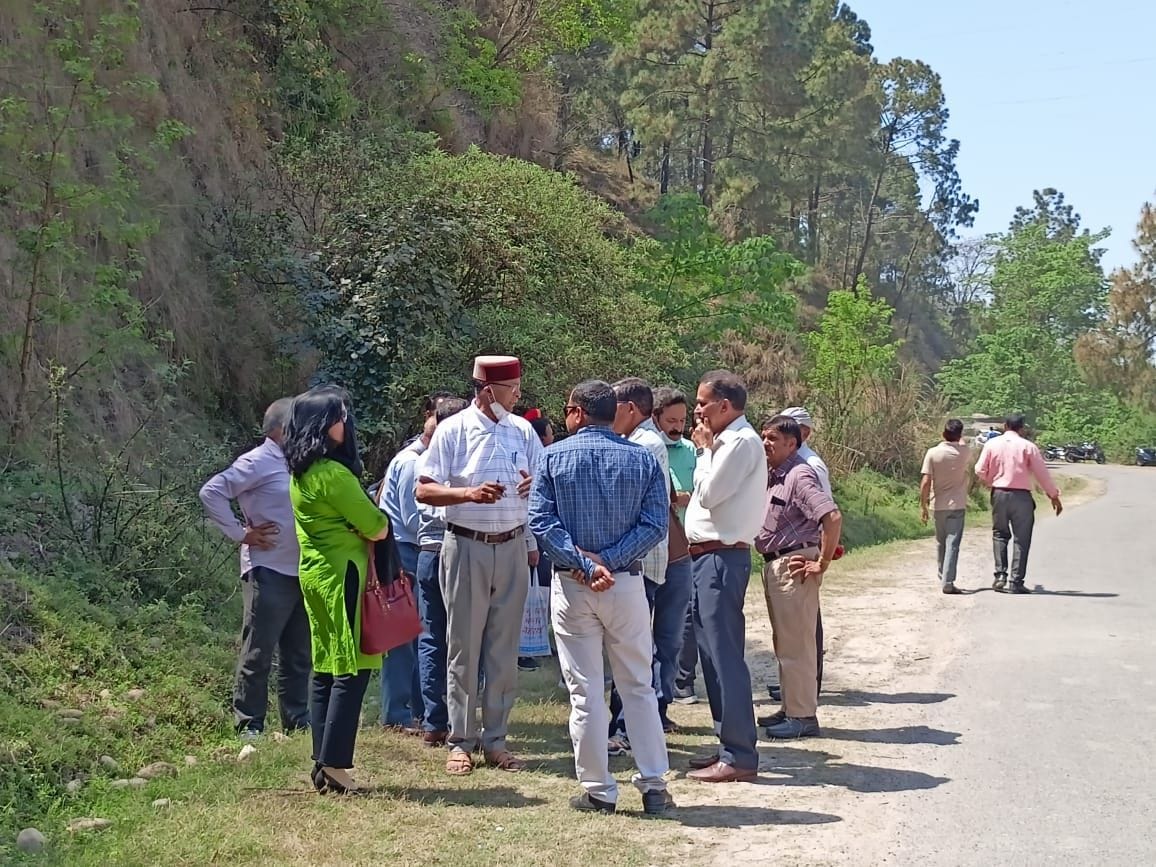 Inspection of land for college in Lambalu