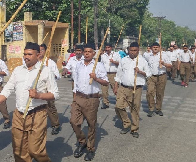 Grand foot movement of RSS on the main roads