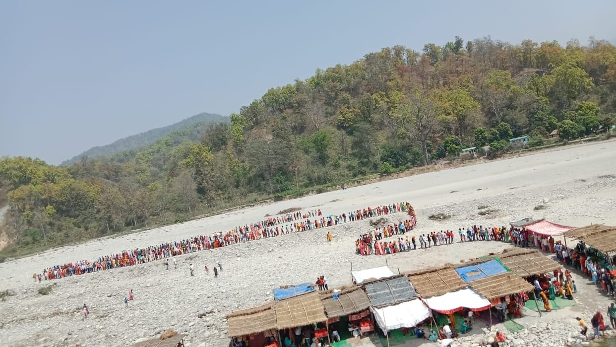 Worship in Garjiya Temple Ramnagar