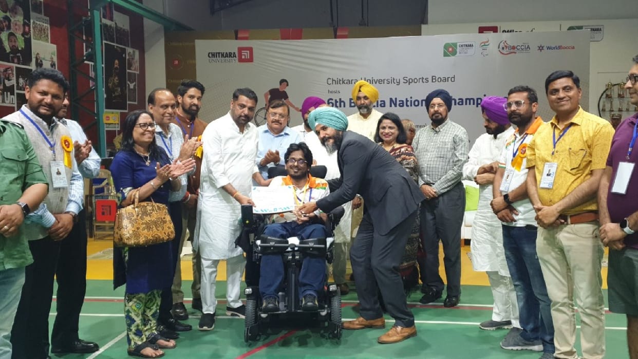 Sachin Chamadia won gold medal in sixth Boccia National Championship for second consicutive time