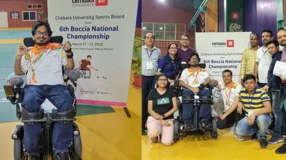 Sachin Chamadia won gold medal in sixth Boccia National Championship for second consicutive time