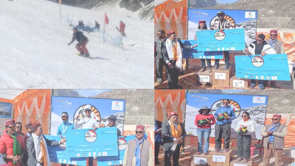 Snowboard-skiing Competition: Mehrajuddin of Jammu won the gold, Himachal overall winner