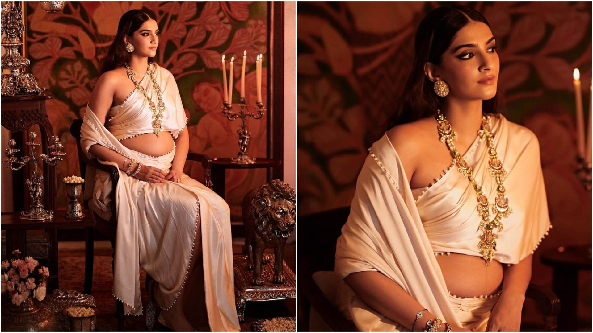 sonam kapoor flaunts baby bump in style look royal in latest photoshoot