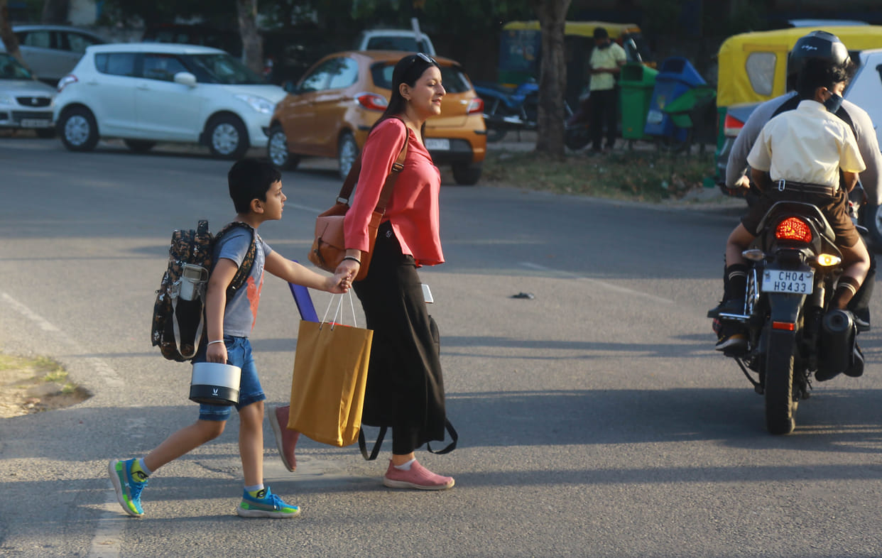 Children were welcomed in school with sports and music