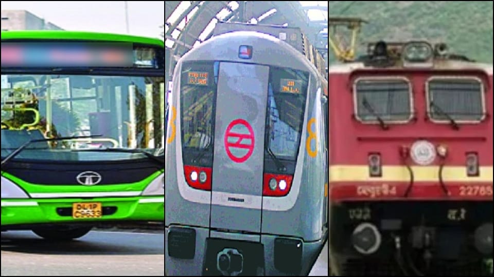 e-bus between najafgarh mori gate narela connect with metro railways increasing speed limit on delhi-mumbai  howrah rail routes