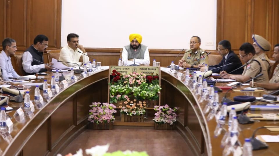 CM Bhagwant Mann convened SSP of All Districts of Punjab in Chandigarh