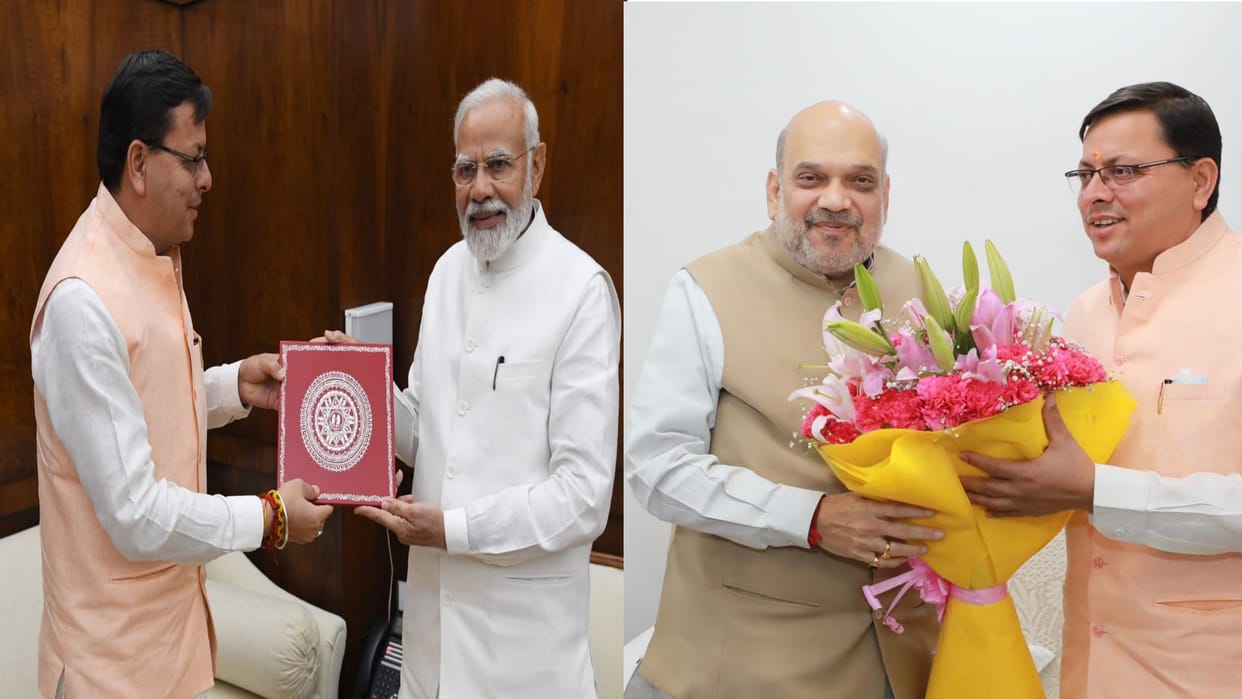 Chief Minister Pushkar Singh Dhami met PM Narendra Modi and Amit Shah, dhami Statement about uniform civil code
