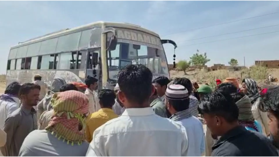 Jaisalmer news Three passengers died due to electrocution in bus