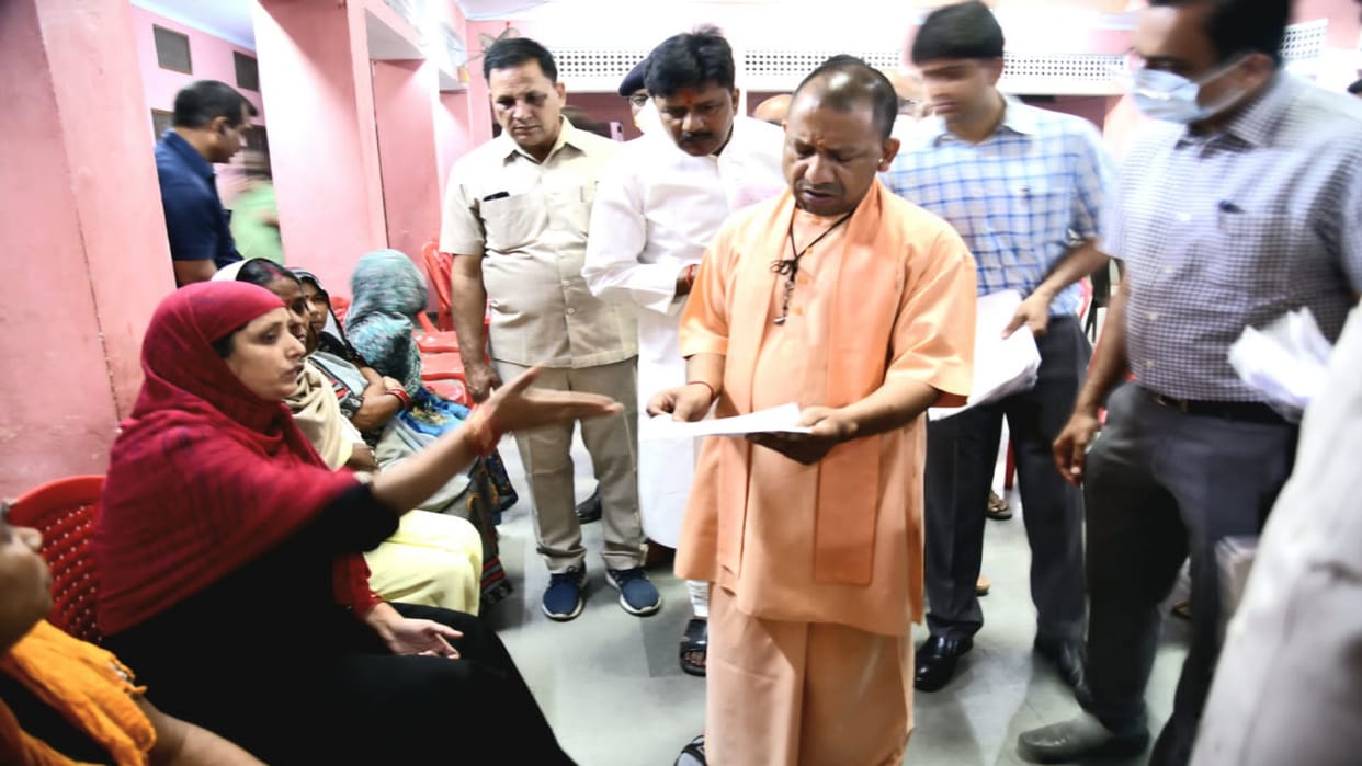 Gorakhpur Janata Darbar Yogi Adityanath listened to complaint for first time after becoming CM again