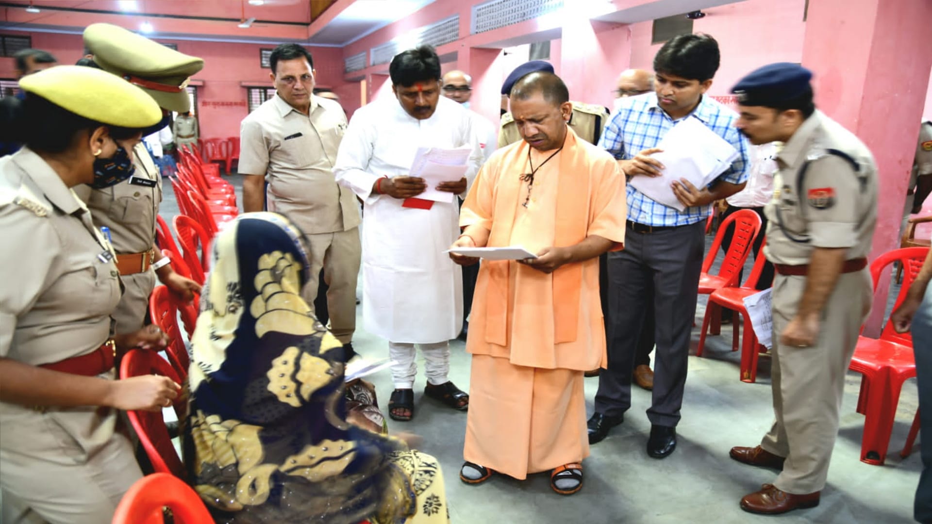 Gorakhpur Janata Darbar Yogi Adityanath listened to complaint for first time after becoming CM again