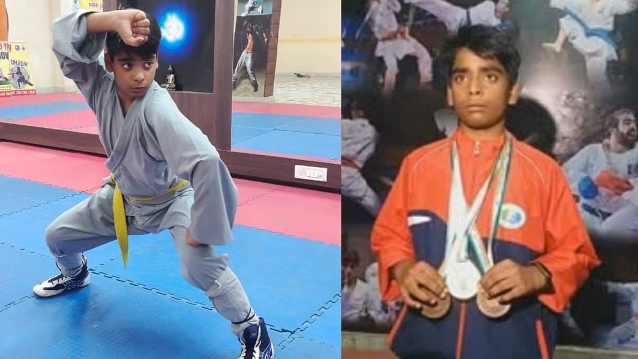 Gwalior: The son of a sweeper raised the honor of the state, won 3 medals including one gold in sub junior wushu competition
