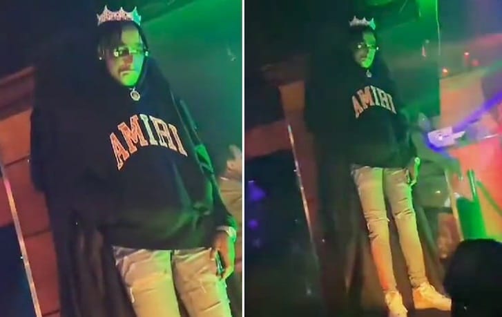 US rapper Goonew dead body seen standing upright at a nightclub in US