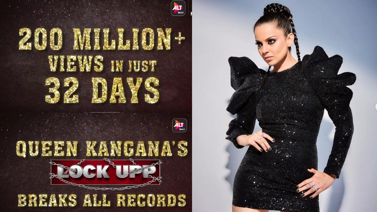 Lockupp: Kangana Ranaut show Lockup gets 200 million views in 32 days 30 percent views increase from Karan Kundrra entry