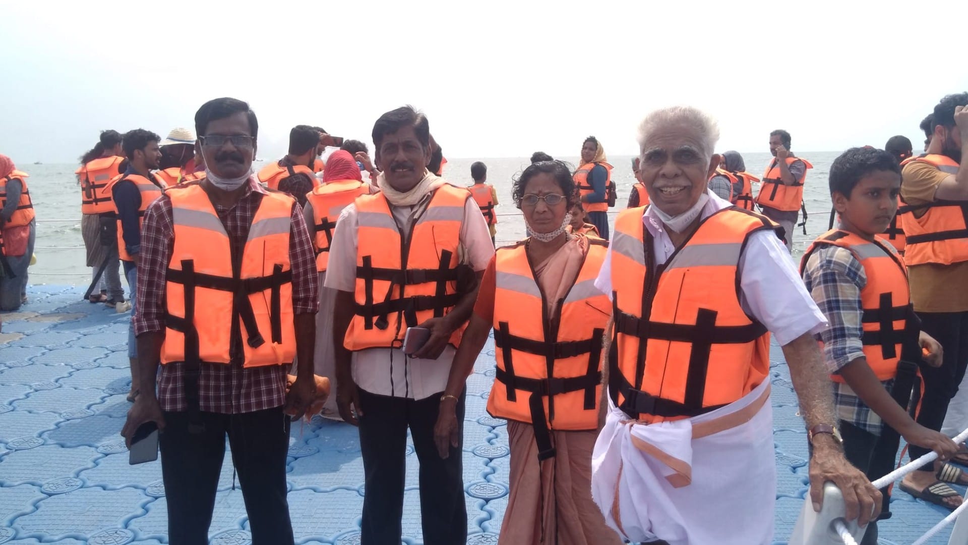 Travel Trip India Floating Bridge Situated at Beypore Kozhikode Beach Kerala