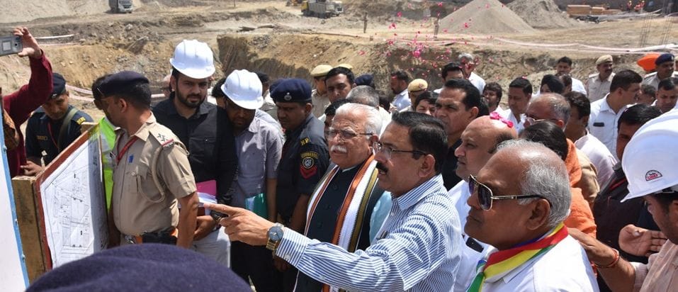 Inspection of a pond being built from one crore in Siwah