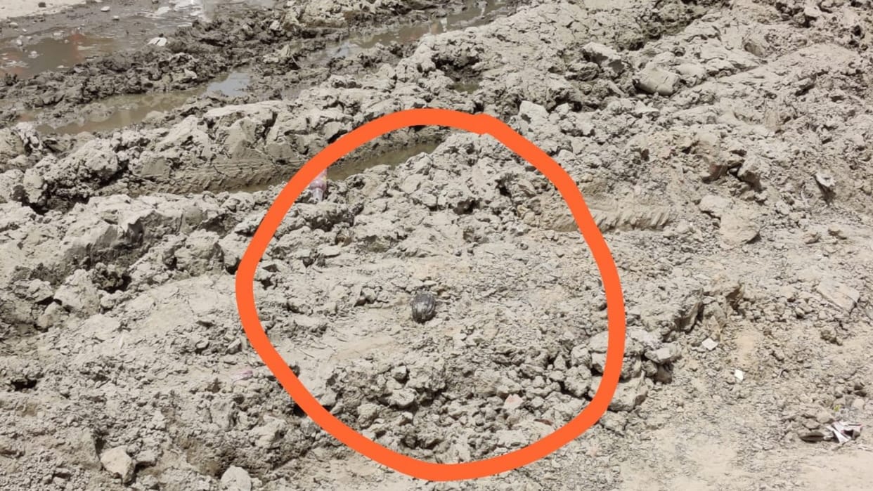 Bareilly bomb found during digging of budaun road for drain work police and anti bomb squad on spot