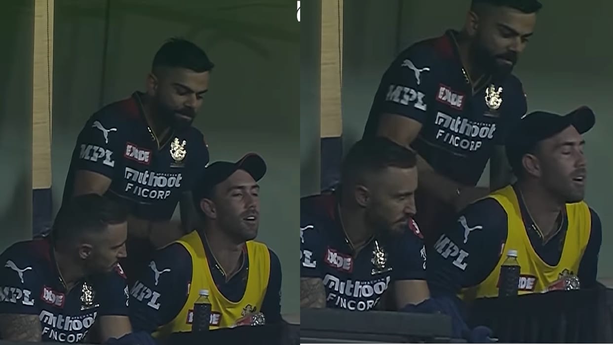 Virat Kohli gave massage to Glenn maxwell in match against rajasthan royals watch video