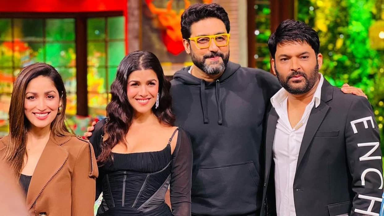 Abhishek Bachchan arrives to promote dasvi on Kapil Sharma Show watch dasvi ott Netflix and jio cinema on 7 april