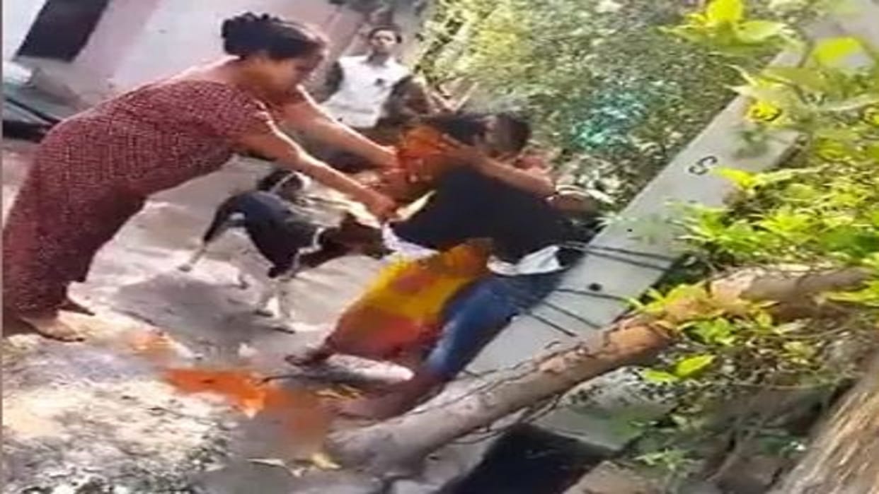 mother rubbed chilli powder in sons eyes in telangana video goes viral